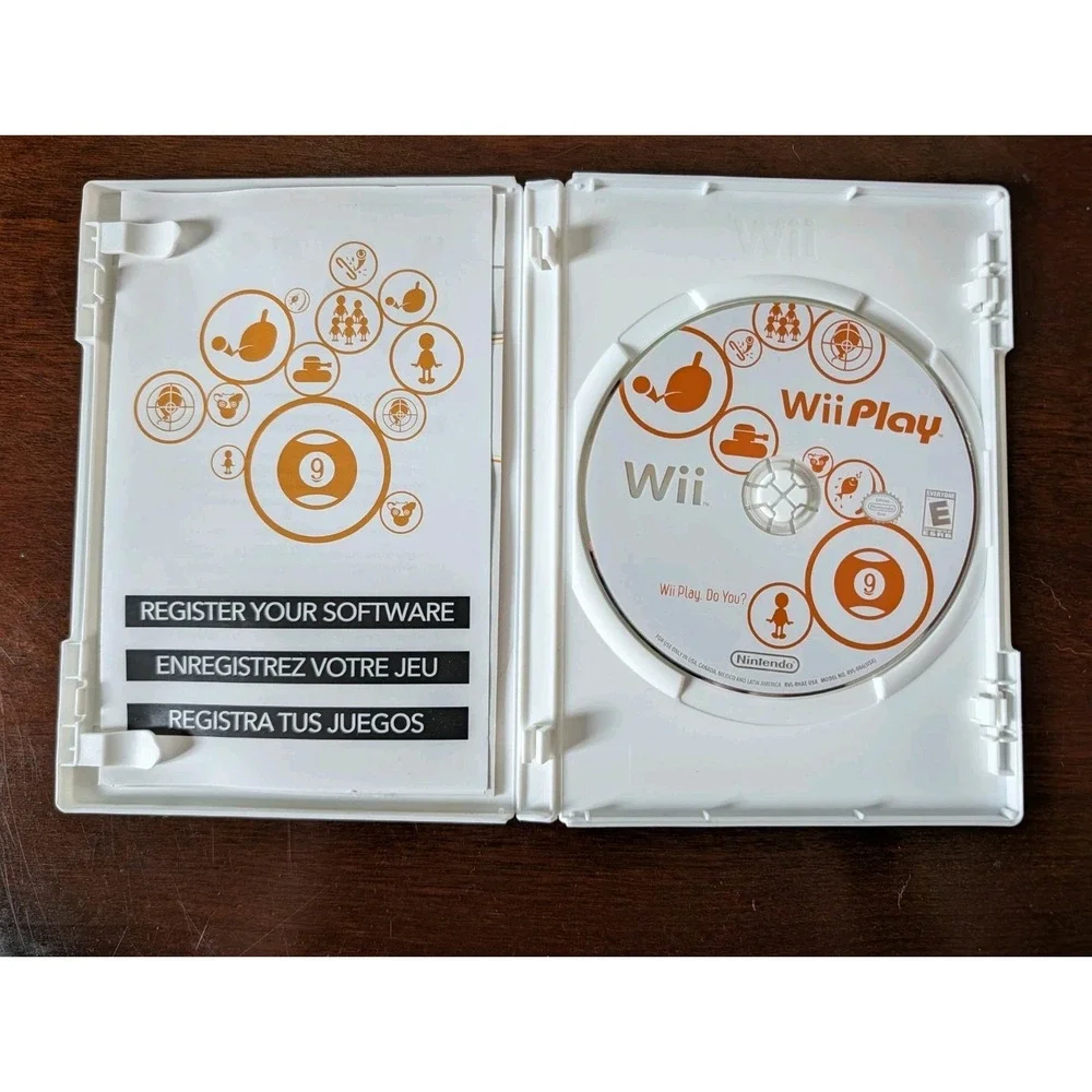 Wii Play (Nintendo Wii, 2007) - Complete CIB w/ Manual & Inserts - Tested